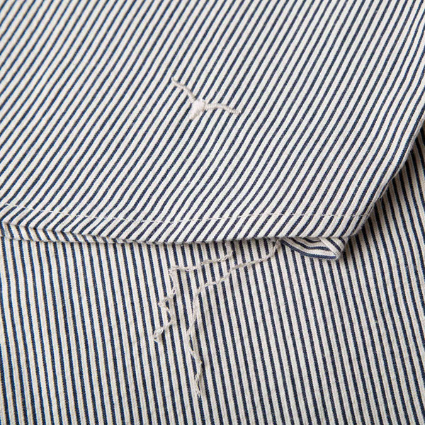 BWS-01 WORK SHIRT 6.5 oz. Blue & White Cord Stripe