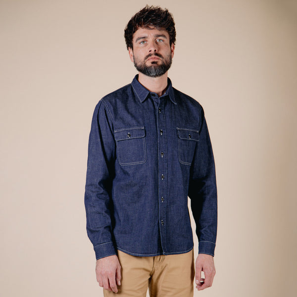 BWS-01 WORK SHIRT 8 oz. Tinted Denim