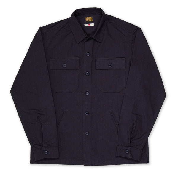 BWS-03 MILITARY OVERSHIRT 8 oz. Navy Ripstop