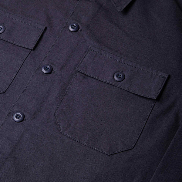 BWS-03 MILITARY OVERSHIRT 8 oz. Navy Ripstop