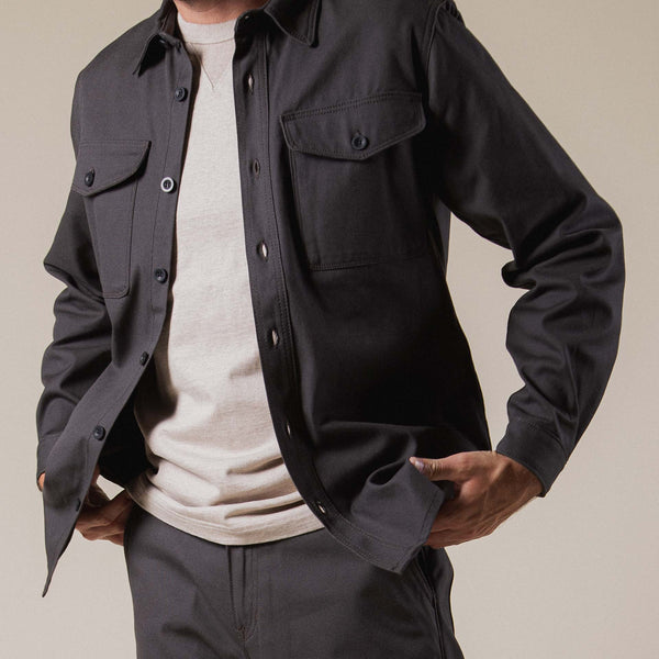 BWS-04 SCOUT OVERSHIRT 9 oz. Slate Selvedge Duck Canvas