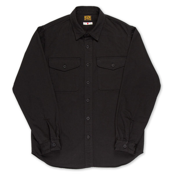 BWS-04 SCOUT OVERSHIRT 9.5 oz. Black Military Sateen