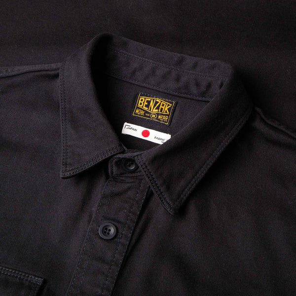 BWS-04 SCOUT OVERSHIRT 9.5 oz. Black Military Sateen