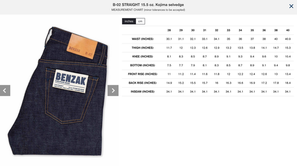 B-02 STRAIGHT 15.5 oz. Kojima Selvedge